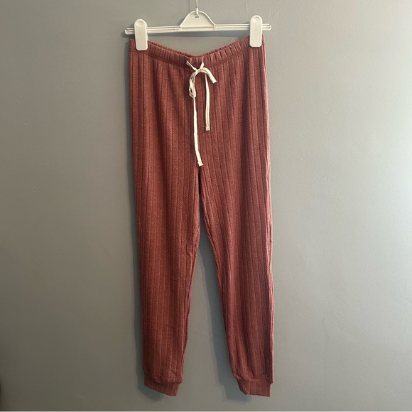 Blu Pepper Rust Drawstring Lounge  Jogger Pants - Picture 2 of 9